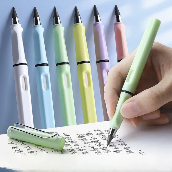 Black Technology No-Sharpening Posture-Correcting Pencil, Corrects Writing Posture for Students, Durable and Not Easy to Break, Endless Writing Eternal Pencil