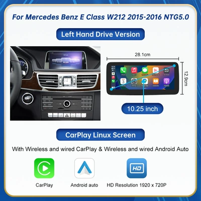 Screen, Car display - 1025inch-screens-for-e-class-2015-2016-ntg-50-system-left-hand-drive