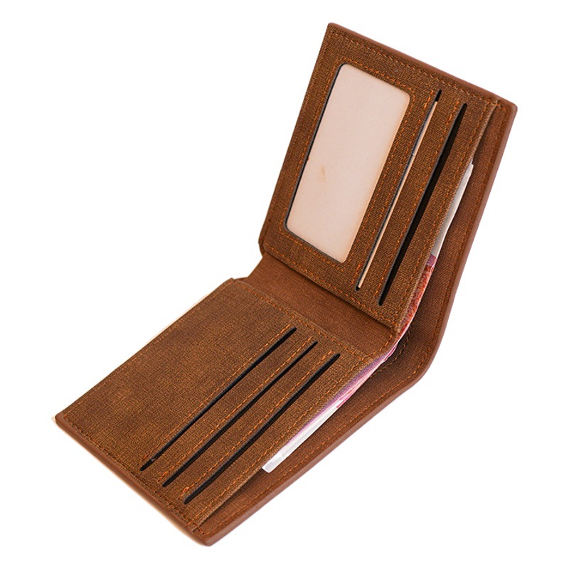 SWDVOGAN men's wallet horizontal retro PU leather wallet Korean thin fashion leather wallet spot wholesale