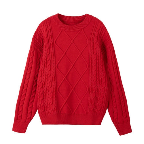  Autumn/Winter New Parent-Child Outfits for a Family of Four, Knitted Sweaters for Boys and Girls, Casual and Versatile Fashion Trends