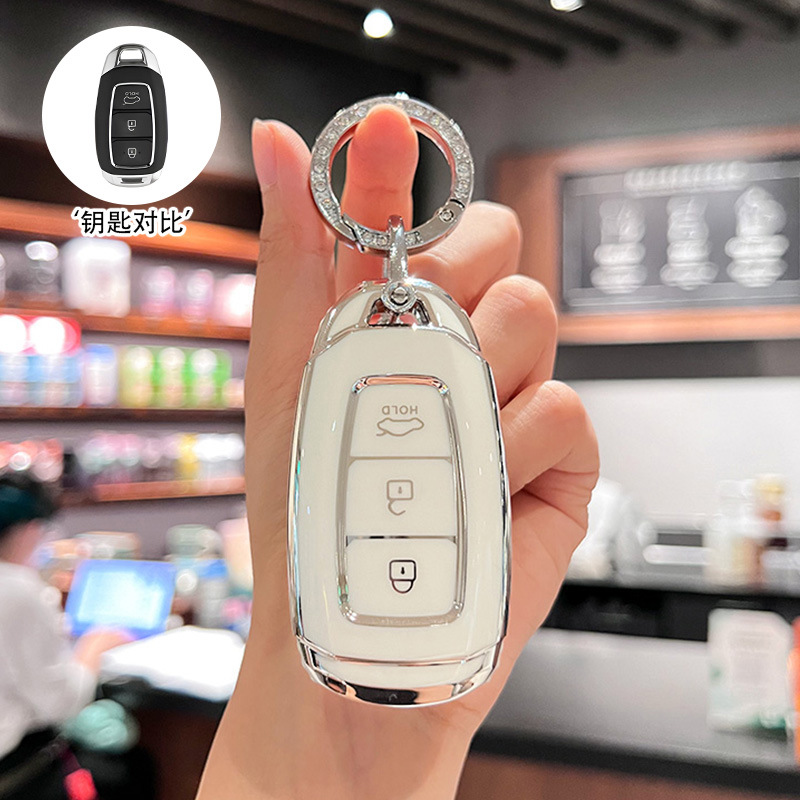 [modern k style] silver edge white + diamond ring