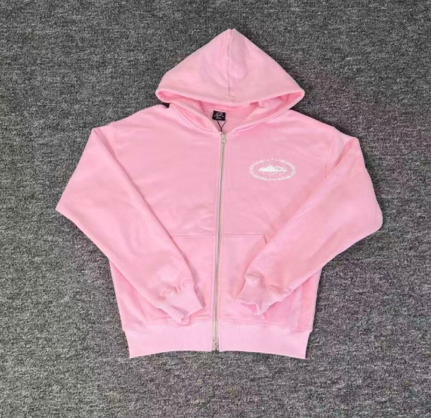 Corteiz marca de moda estadounidense Alcatraz con cremallera sudadera con capucha suelta traje de calle con estampado de letras suéter hombres