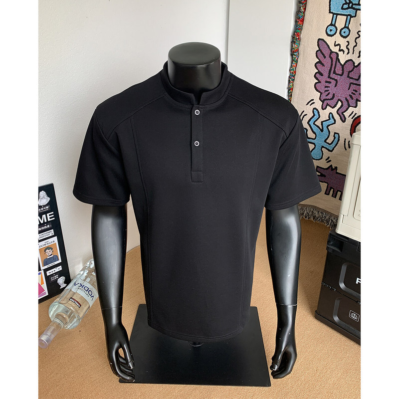半袖 Tシャツ メンズ 2025 夏 香港スタイル 新しい多用途学生ルーズカジュアルトレンド右肩半袖 Tシャツトップ|undefined