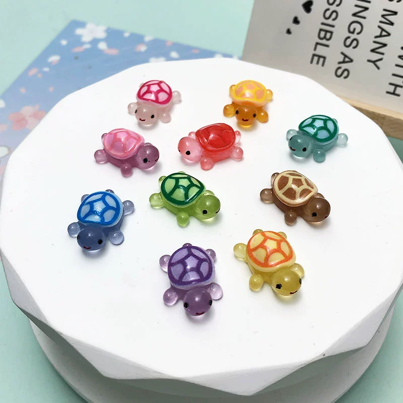Микро-ландшафтный светящийся маленький черепаха смолы украшения слепые сумки аксессуары аквариум для озеленения черепахи украшения столешницы