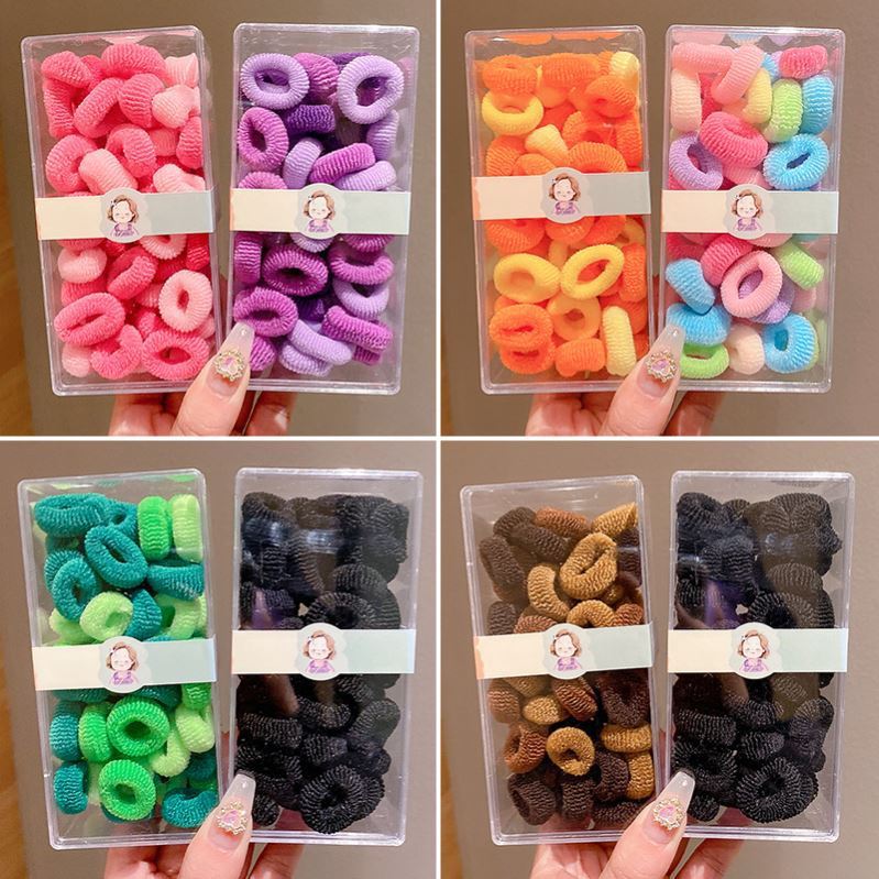 Banda para el cabello para niños cuerda para el cabello accesorios para el cabello no lastiman el cabello cuerda para el cabello anillo de toalla de color cuerda para el cabello de alta elasticidad