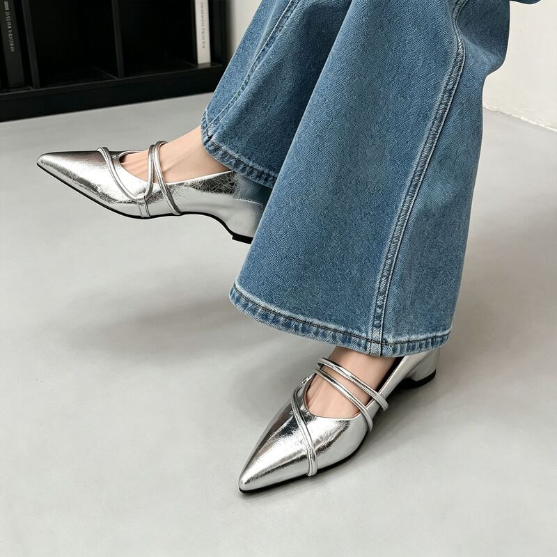 New Wedge Heel Pointed Toe Shoes for Women 2026 New Commuter Fashion Shoes with Hidden Height Increase and Wrap-Around Shallow Mary Jane Shoes New Wedge Heel Pointed Toe Shoes for Women 2026 New Commuter Fashion Shoes with Hidden Height Increase and Wrap-Around Shallow Mary Jane Shoes
