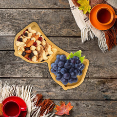 成人派對木製托盤簡易木製成人開胃盤創意惡搞竹製水果收納盤