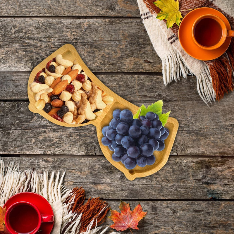 Adult Party Wooden Tray Simple Wooden Adult Appetizing Plate Creative Kuso Bamboo Fruit Storage Plate