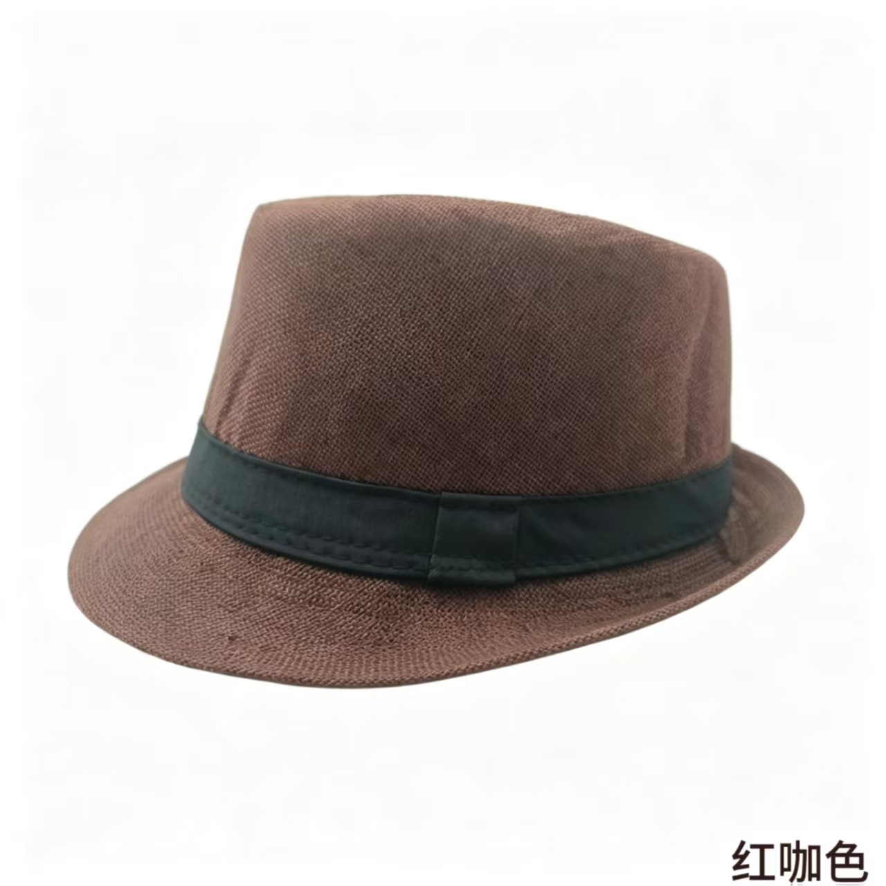 Sombrero Fedora para Hombre de Lino, Transpirable, Protección Solar y A Prueba de Viento, para Playa y Ocio