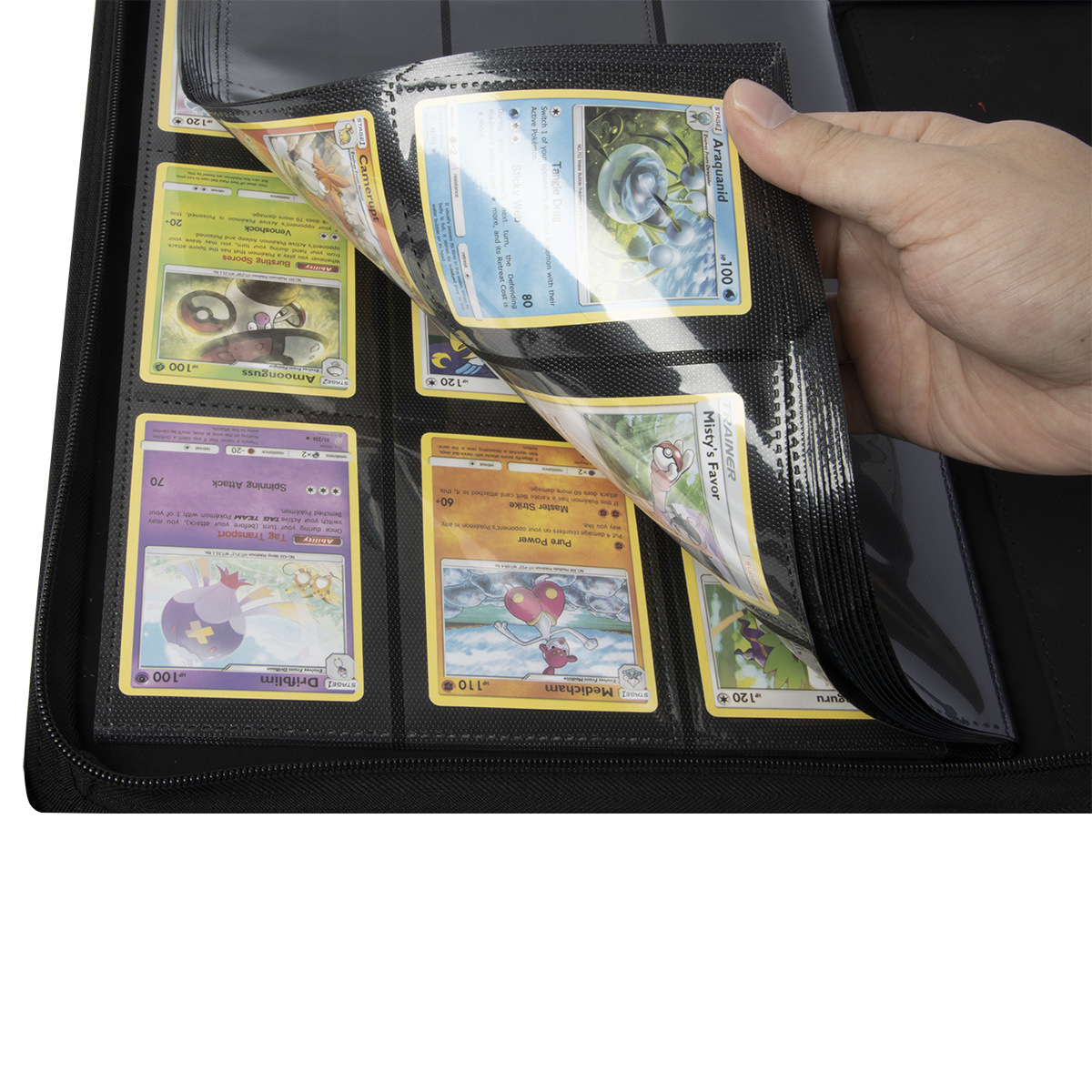 Cuero pu9 cremallera libro de la tarjeta de anime tarjeta de juego tarjeta de almacenamiento libro Ultraman colección Tarjeta de la estrella manual al por mayor