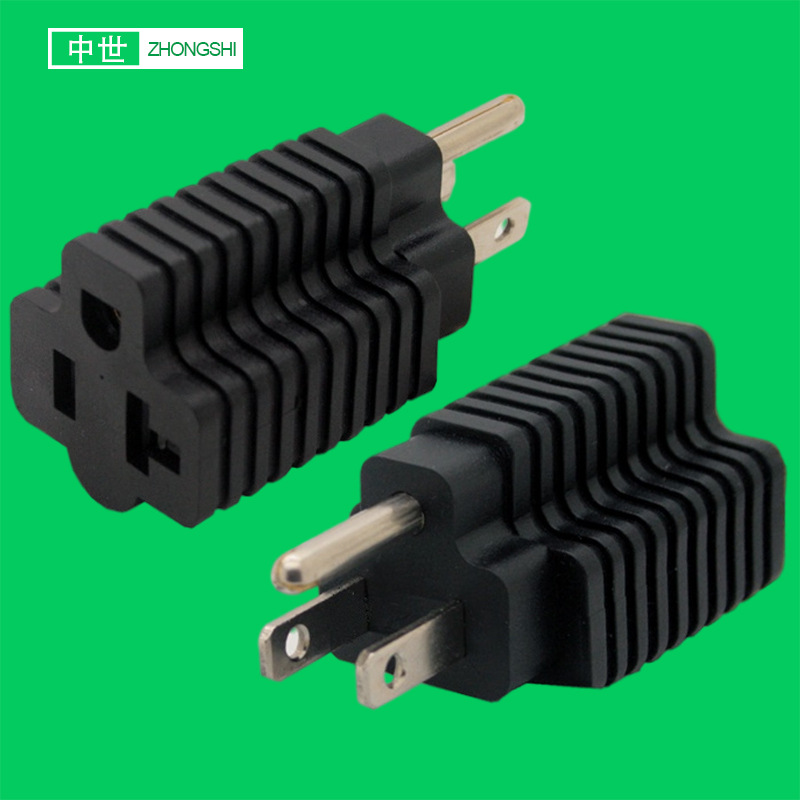 美式转换插头 5-15P公转Nema5-15R母/5-20R电源适配器NEMA转接头