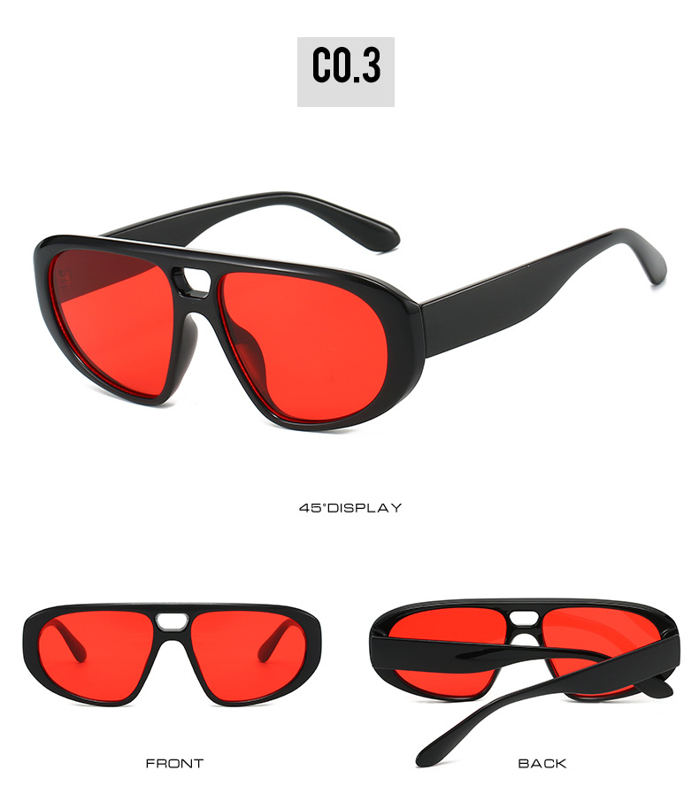 Trendy Aviator Toad Frame Sunglasses Retro High End Large Frame Anti Ultraviolet Sunglasses_voghion.com