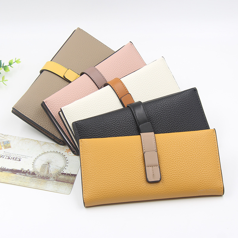 Women's Solid Color Pu Leather Buckle Wallets display picture 1