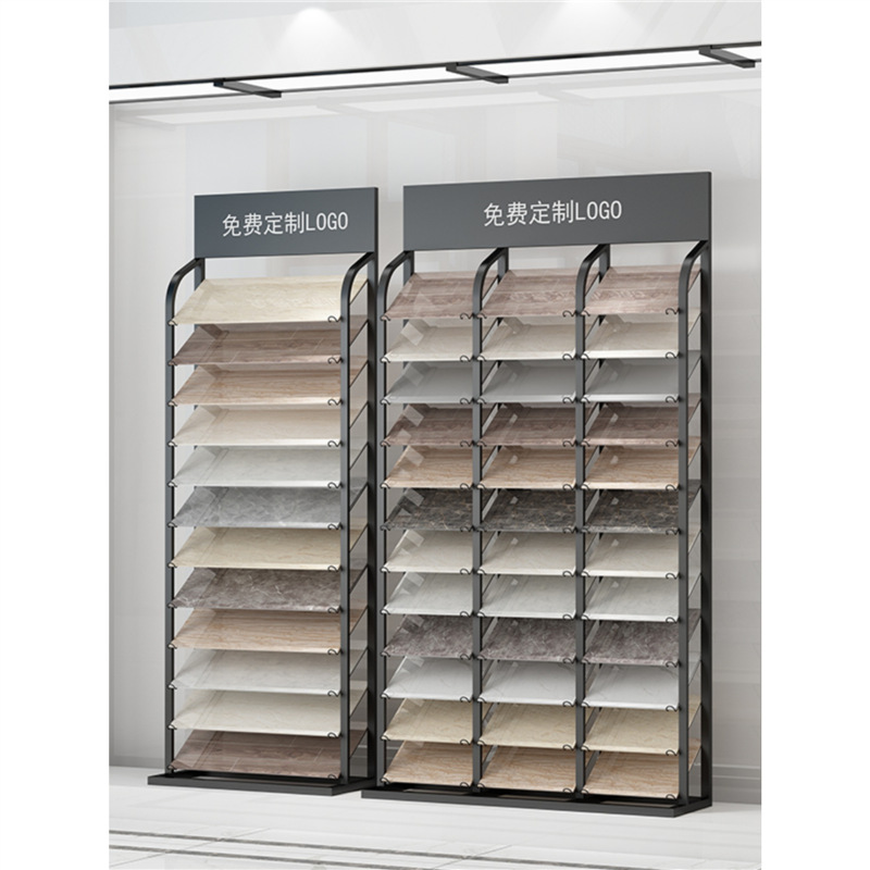 高端瓷砖样品展示架立式橱柜门板展示柜色板卡架子铝扣板架300600