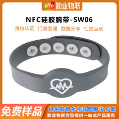 DTB-SW06 スナップオン薄型楕円形 RFID シリコン リストバンド ID 識別ブレスレット リストバンド