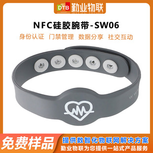 Dtb-Sw06 Snap-On Thin Strap Oval Rfid Silicone Wristband Identification Bracelet Wristband