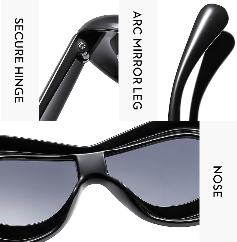 Y2K Spice Girls neue einteilige konkave Form lustige Blase dreidimensionale stilvolle Sonnenbrille bonbonfarbene Sonnenbrille_voghion.com