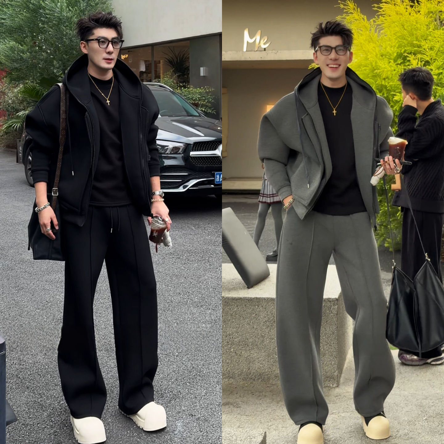 Primavera y otoño chaqueta hombre tres barras juego de camisetas para correr al aire libre pantalones de dos piezas fábrica transfronteriza al por mayor