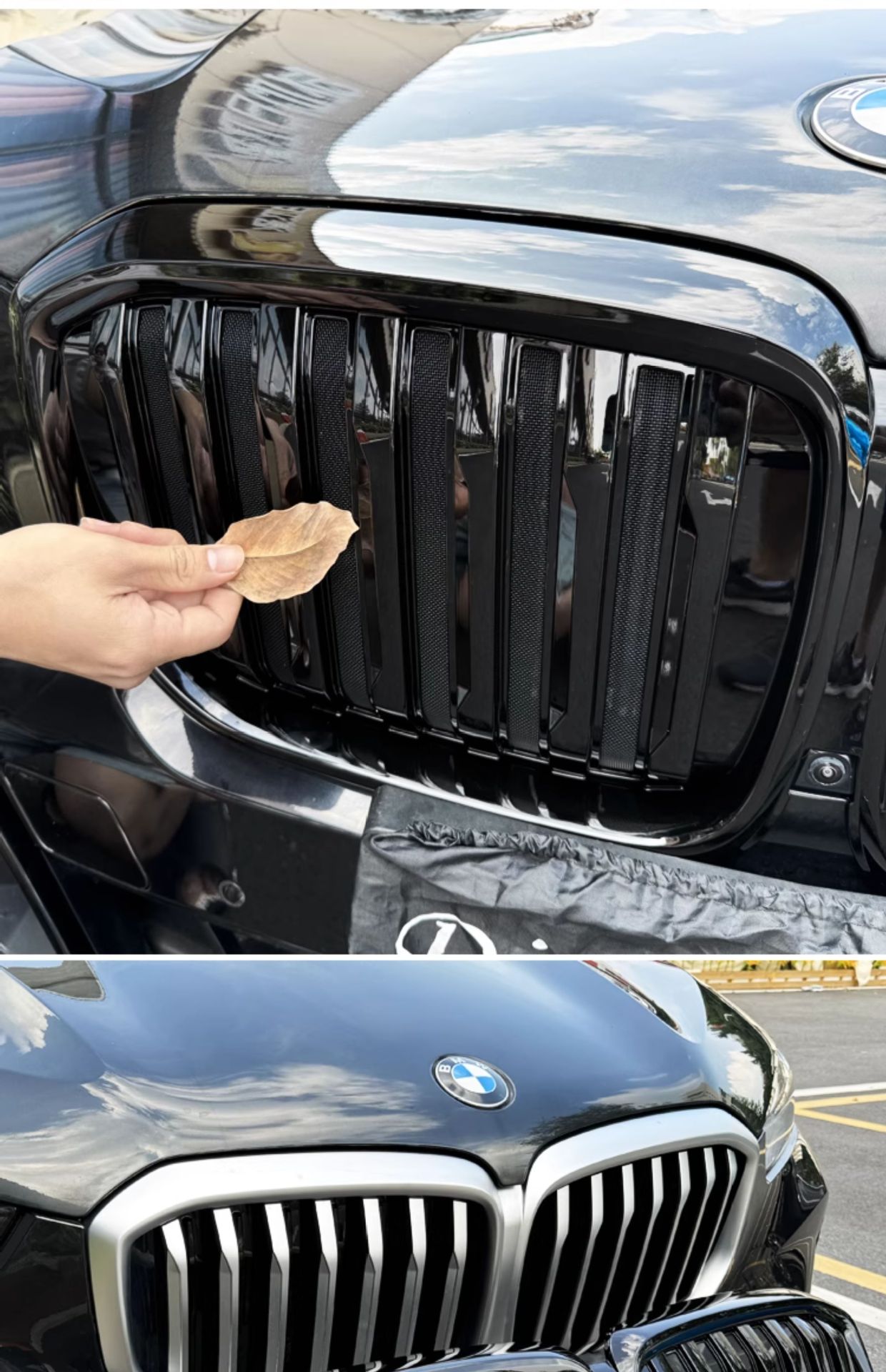 Suitable for 23-25 Bmw Domestic X5L Insect-Proof Net Black Warrior Special Front Dust Cover Modification Product