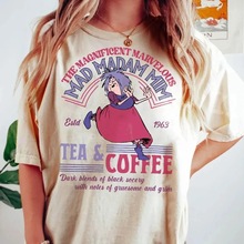 复古疯狂夫人明王剑衬衫，迪士尼反派全季棉街头服饰哥特式女装复