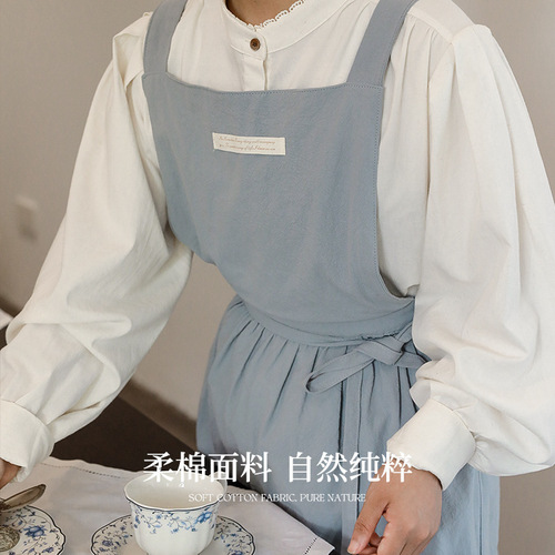 Nordic quality home kitchen cafe apron with Korean style canvas vest factory wholesale