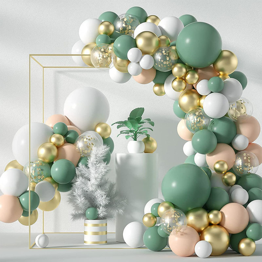 Amazon 18inch Bean Green Avocado Balloon Chain Set Birthday Party Wedding Decoration Balloons Green Latex