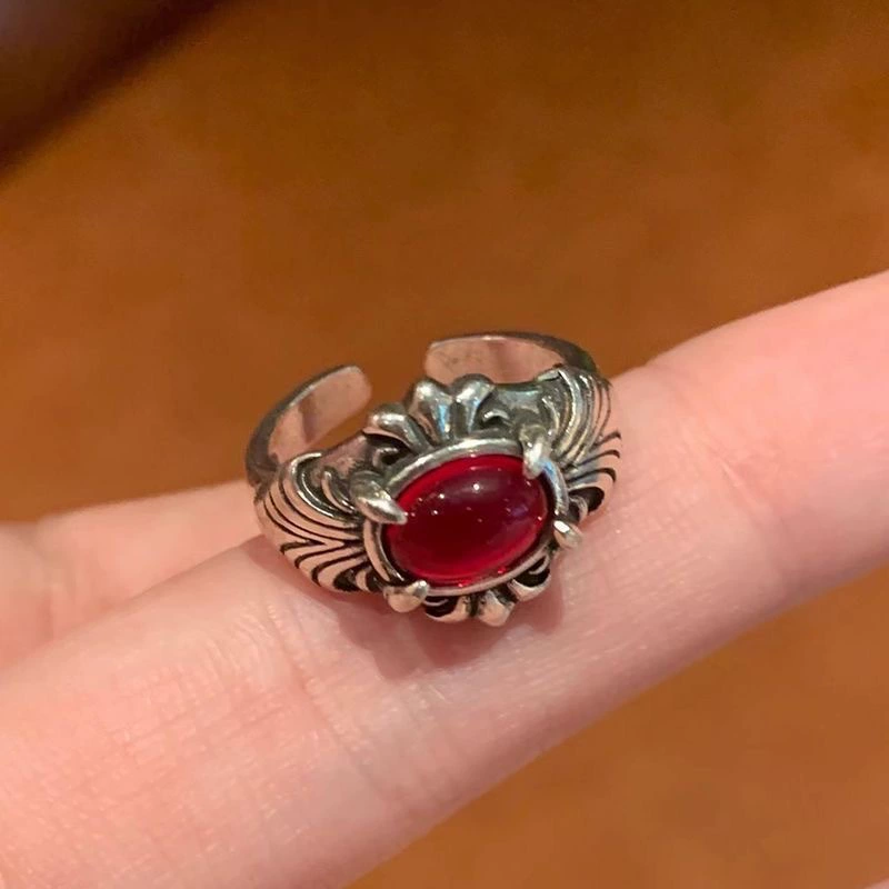 Stacking Ring (Palace) — Vintage Adjustable Index Ring, Moonstone & Ruby Styles, One Size
