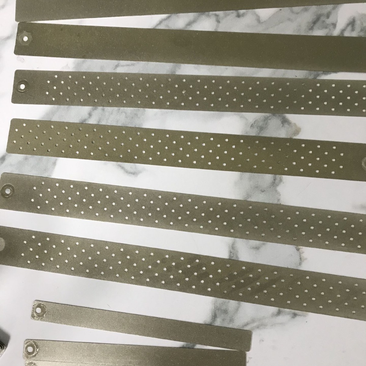 长方形铁片镀砂磨刀片不锈钢表面喷砂金刚砂表面处理