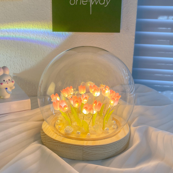 Internet celebrity tulip night light creative handmade DIY material…