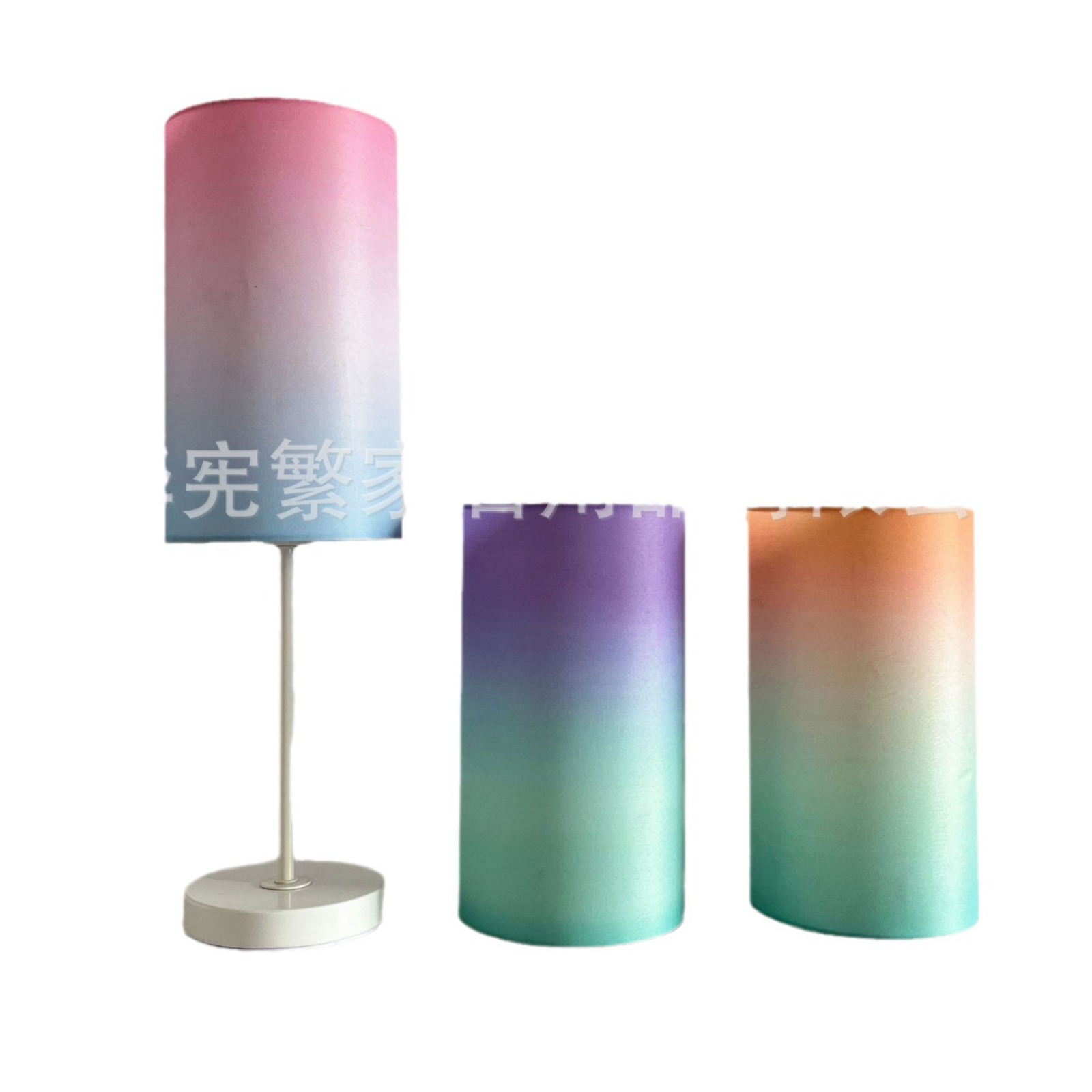 Lámparas de mesa de tela transfronterizas de explosión gradiente de color fantasma E27 sombreante lámpara de pared de iluminación decoración de nicho candelabro creativo