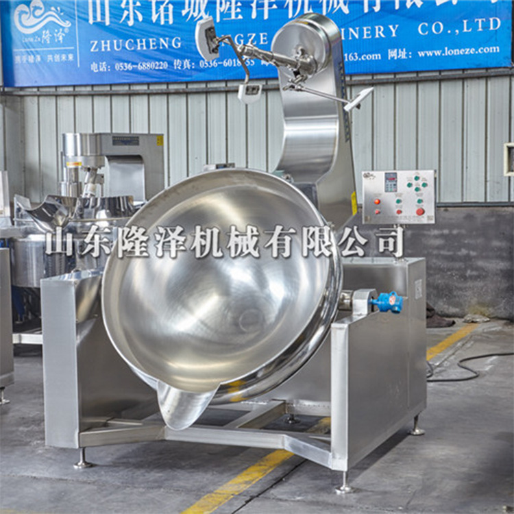 可倾式蒸汽加热夹层锅 番茄酱炒锅 自动行星搅拌夹层锅 果酱炒锅