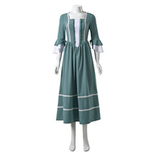 万圣节中世纪复古田园中长女款女仆装连衣裙cosplay舞台表演服