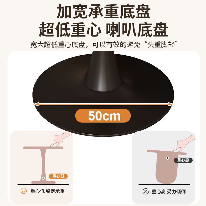 圆形餐桌家用客厅休闲咖啡桌洽谈桌子小户型出租屋阳台郁金香圆桌|undefined