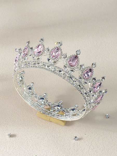 HG536_N model_silver background white diamond pink glass