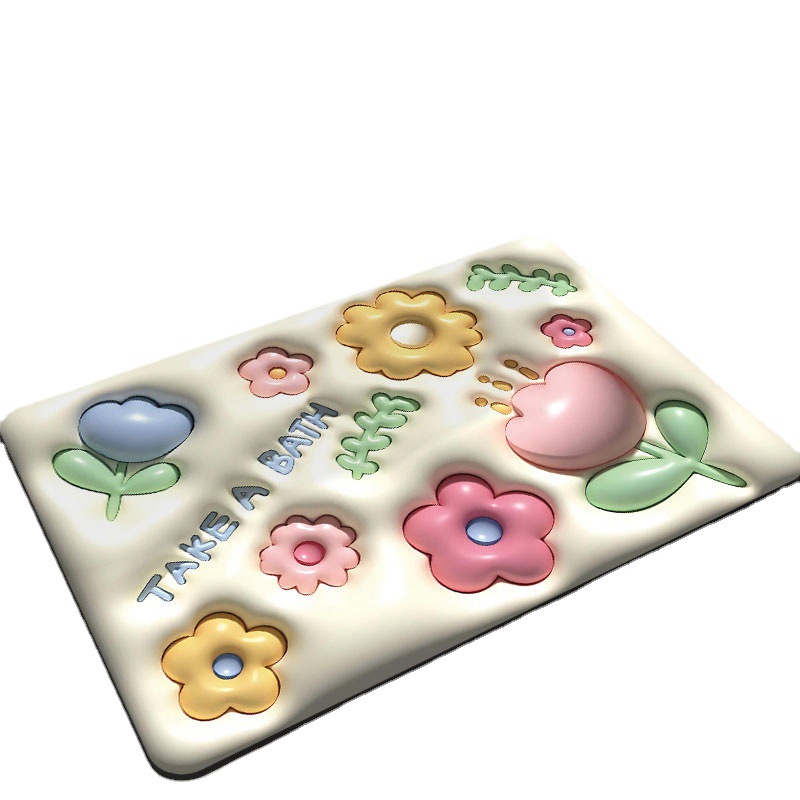 Venta al por mayor imitación de barro de diatomeas alfombra de piso moderno minimalista baño puerta alfombra de piso baño absorbente de barro de diatomeas alfombra de piso de secado rápido