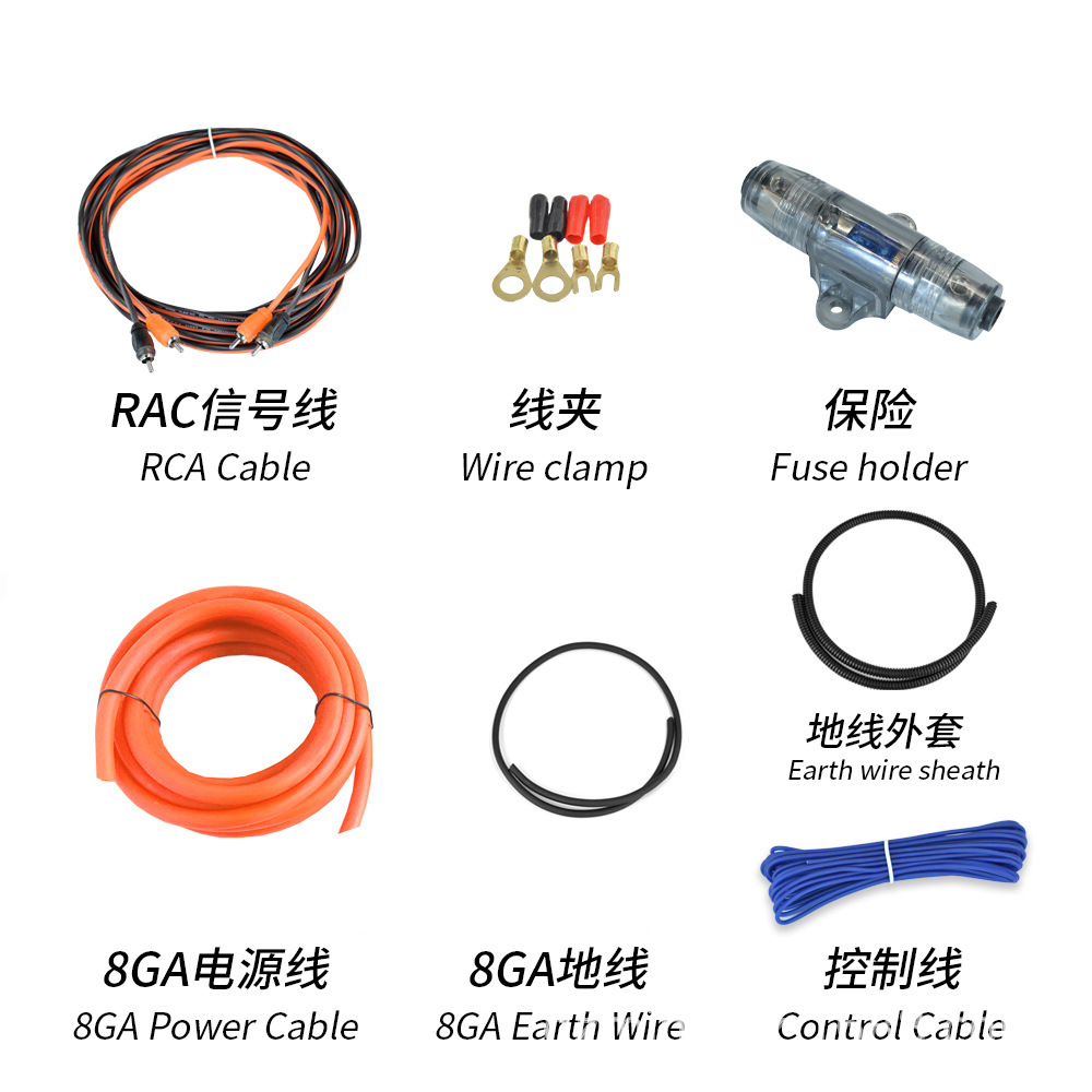 Car Audio Speaker Wire 0Ga2Ga4Ga6Ga8Ga10Ga Set Copper Clad Aluminum Set Audio Wire