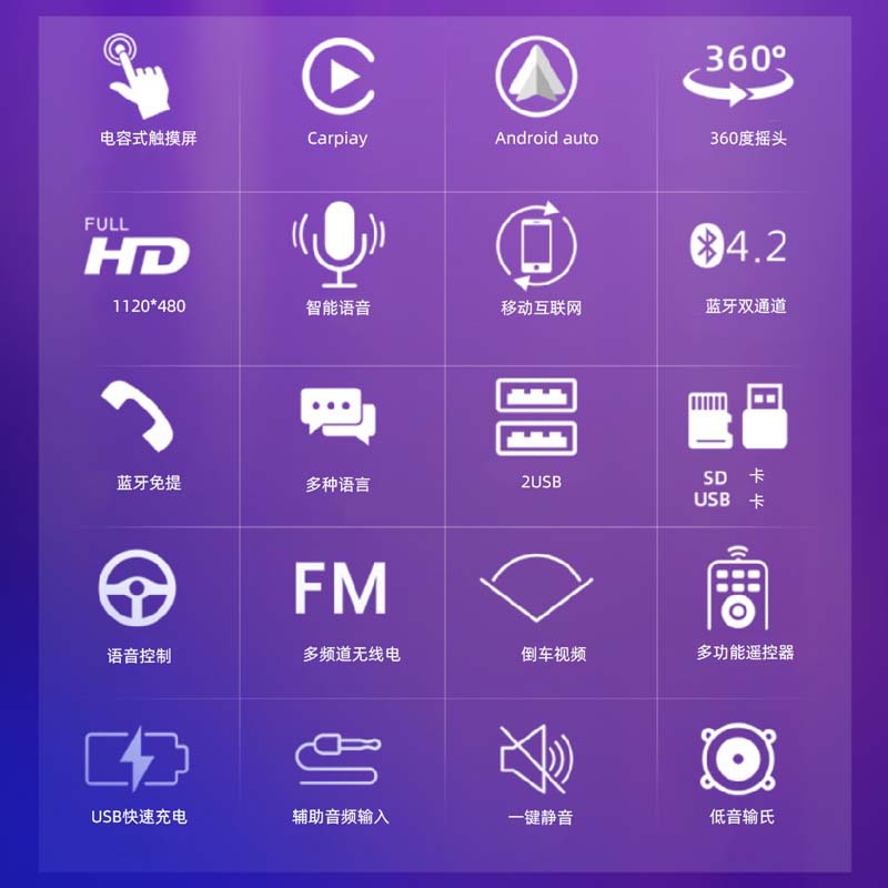 9 inch wireless carplay single spindle capacitive touch screen Bluetooth car MP5 player wince system 9113W