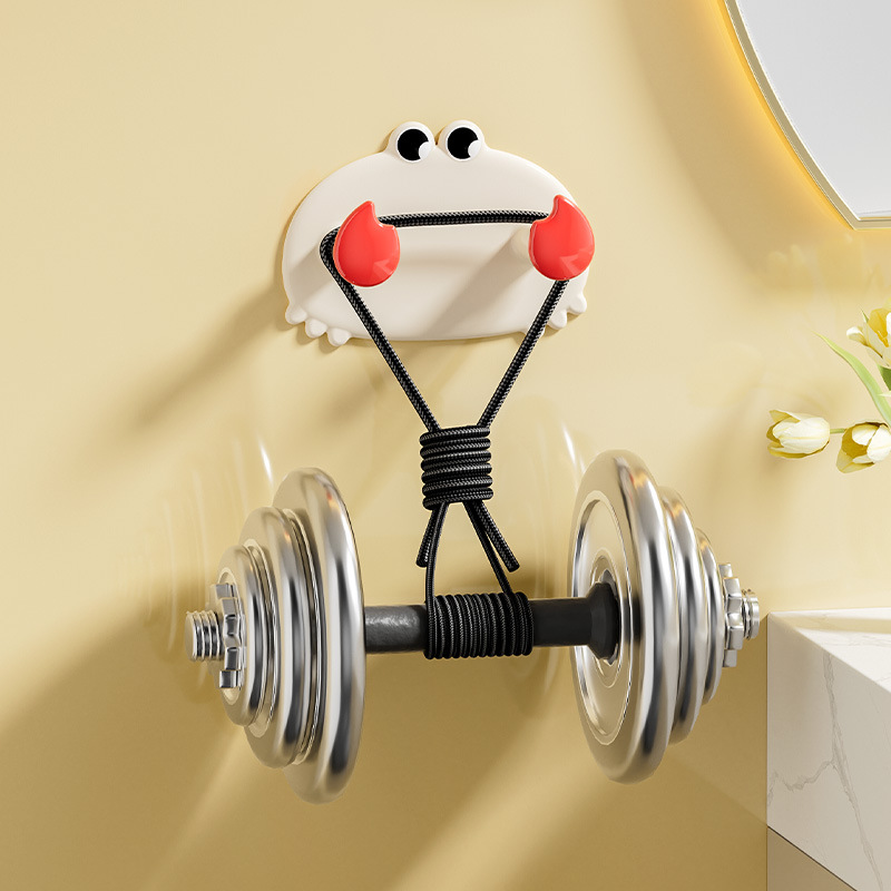 Gancho de dibujos animados Gancho pegajoso de cangrejo sin perforar pared fuerte pegado baño en casa cocina sala de estar gancho dormitorio