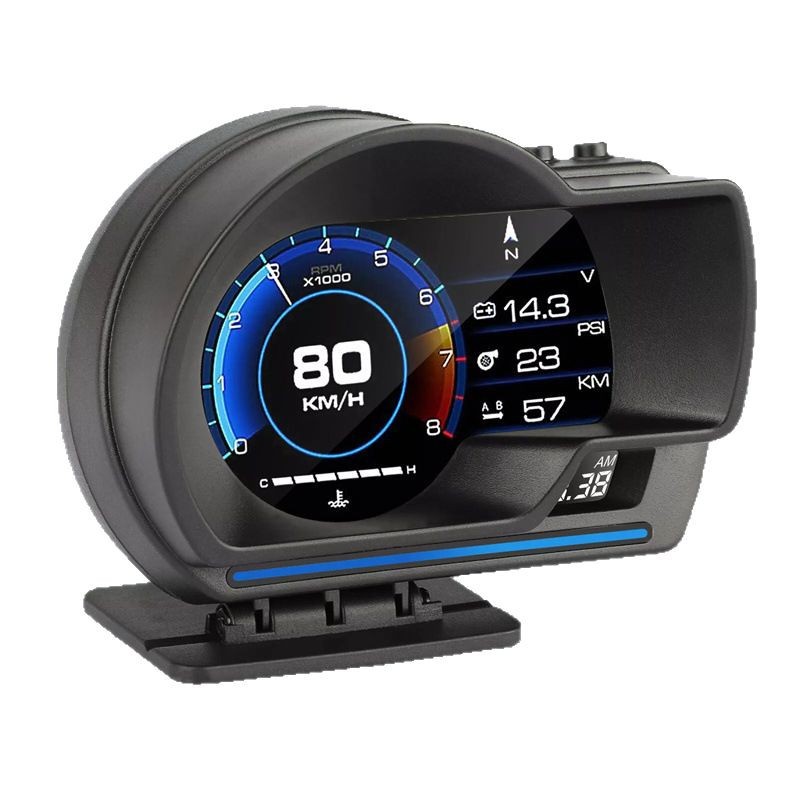 Vehículo HUD head-up monitor P6 HD obd lcd medidor de pendiente detector de coche
