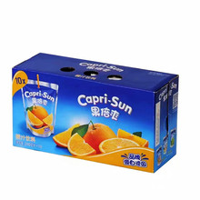 現貨 阿聯酋進口Capri Sun果倍爽200ml*10袋橙汁桃蘋果汁兒童飲料