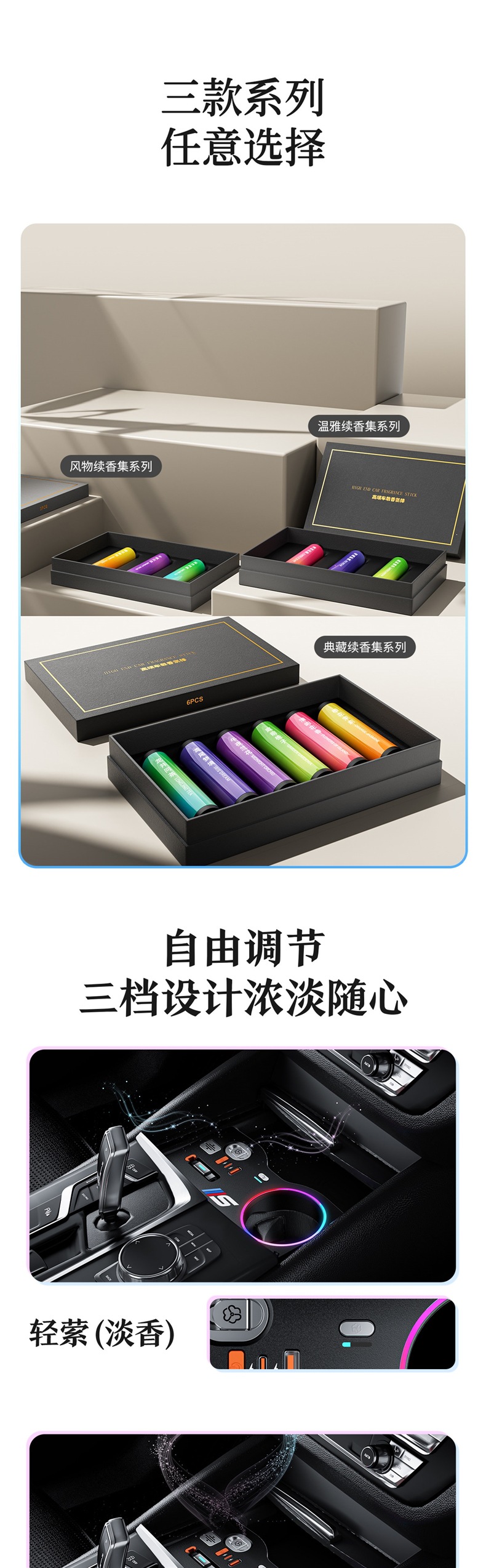 Suitable for 18-24 BMW 5 Series/6 Series GT car fast-charging aromatherapy expansion dock charger interior major modification