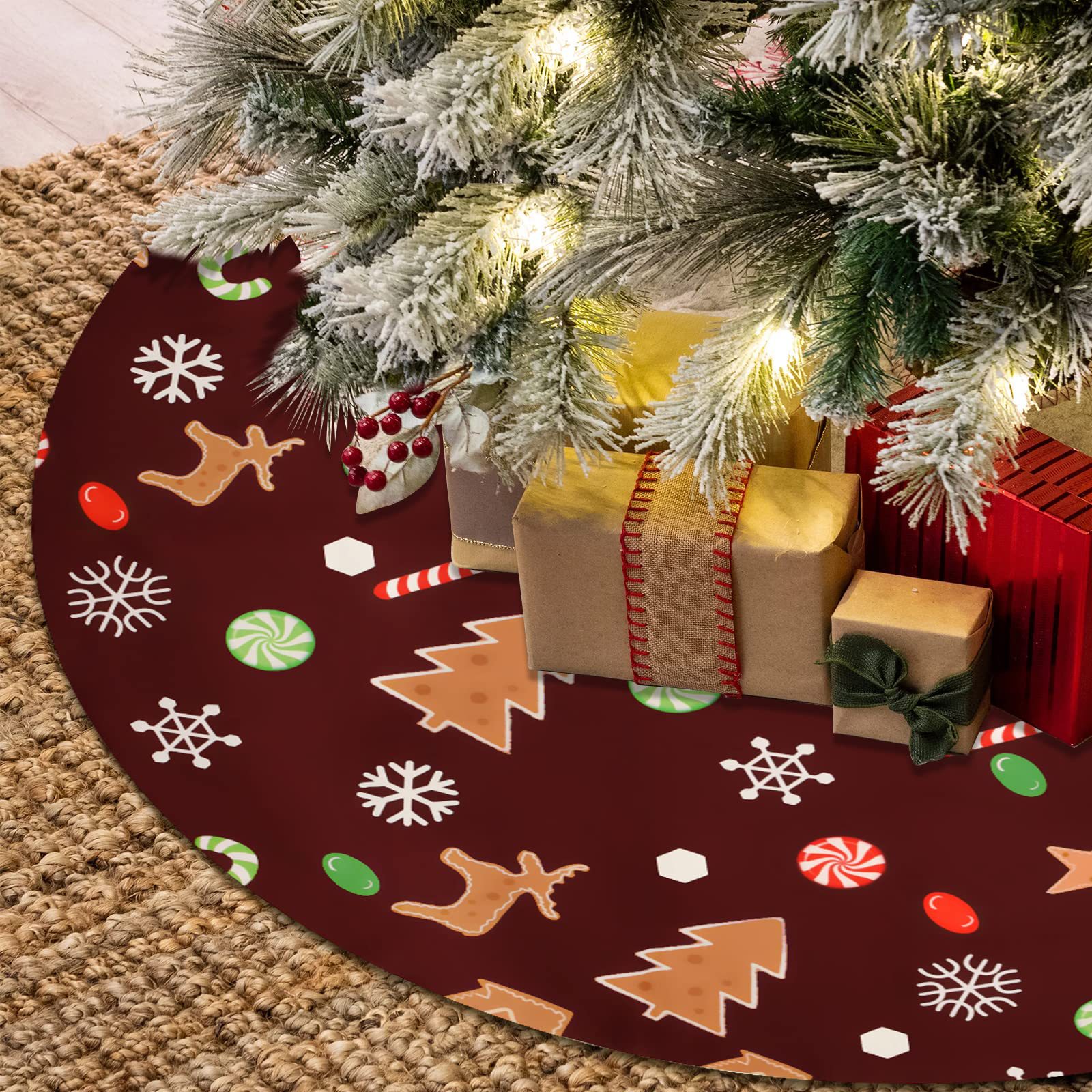 Candies Cookies Snowflakes Red