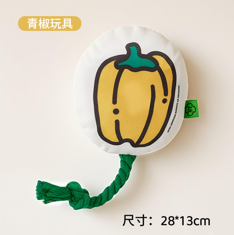 Serie de verduras creativas Tela para perros Juguetes de sonido