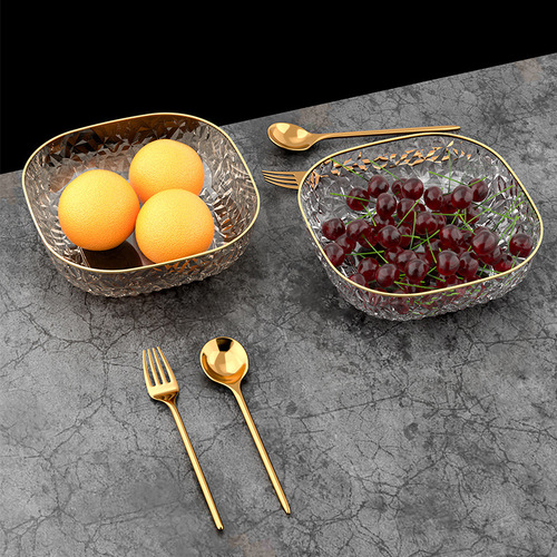 Internet celebrity fruit plate home living room coffee table candy plate snack plate luxury style high quality large capacity diamond fruit plate 
