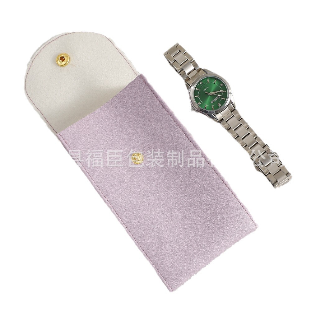 Mecánico reloj bolsa funda pu Snap anti-arañazos bolsa de almacenamiento de viaje Snap portátil reloj de pulsera bolsa