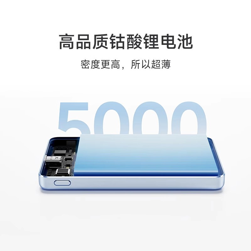 Mijia 磁気超薄型パワーバンク 5000mAh 7.5W ワイヤレスパワーバンク超薄型コンパクトポータブル電源|undefined