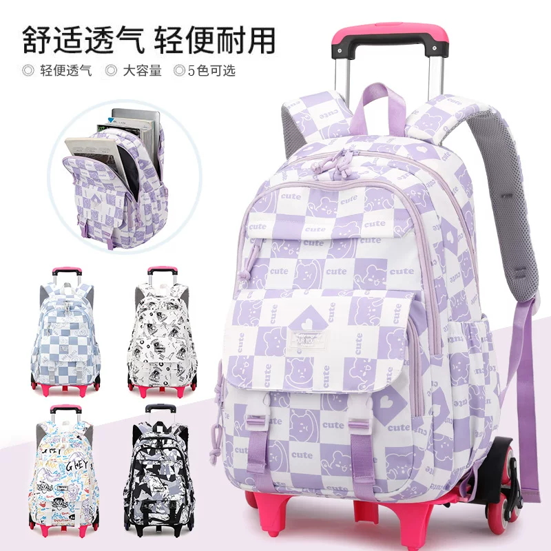 Natural fish Suitcase, capacious removable backpack, for secondary school