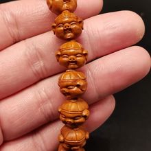 正宗龙纹桃核雕刻小福猪手串招财纳福手工核桃工艺品