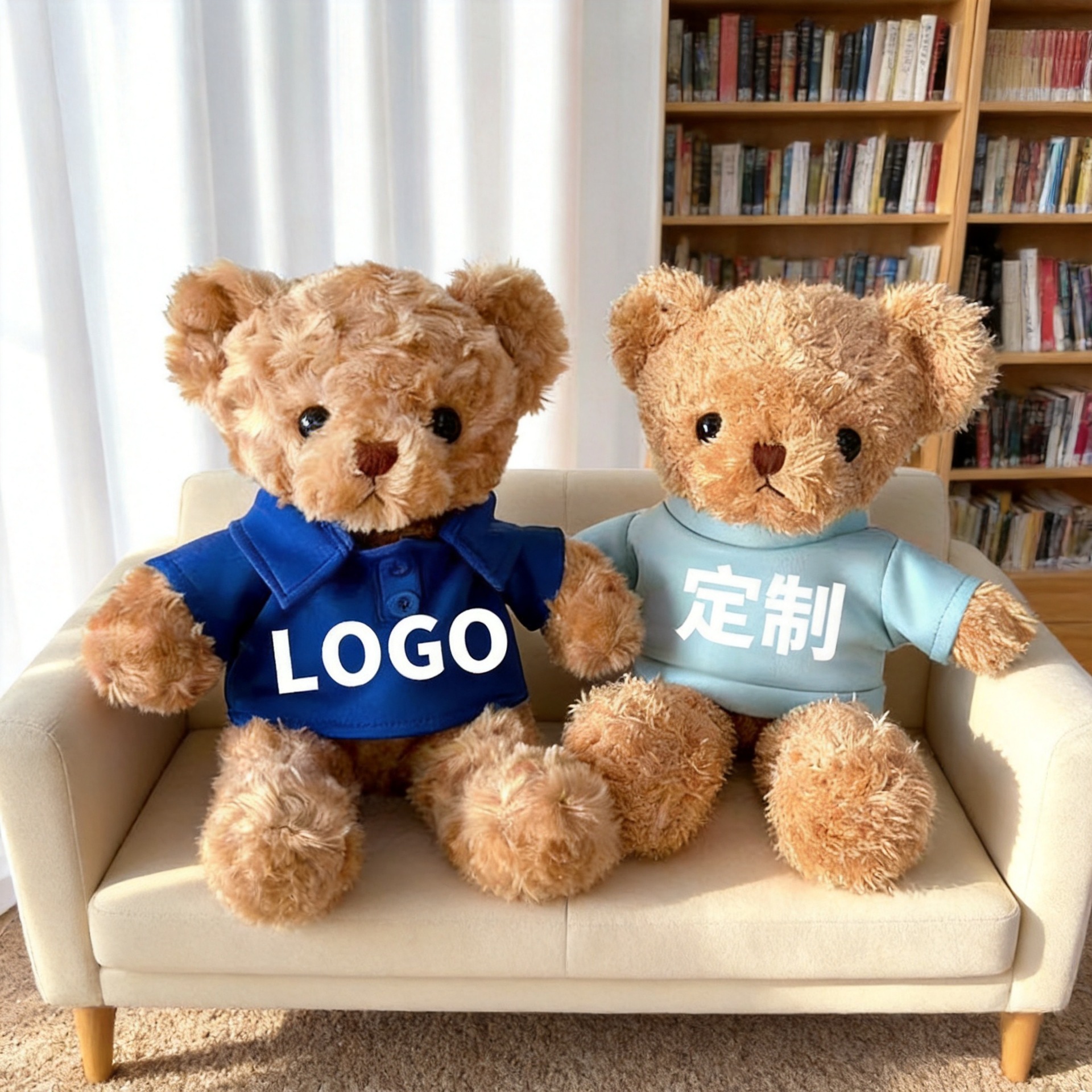 Camiseta de sangre de la escuela de muñecas de la compañía regalos juguetes de peluche ropa Teddy Bear muñeca LOGO personalizado