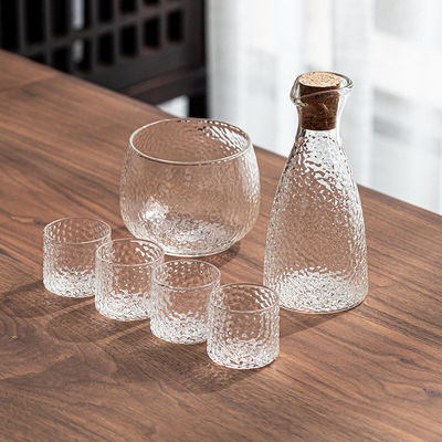 Japanese Hammer Glass Warm wine household Yellow Wine Hot flagon heating Cooking wine Clear flagon Cup white wine Wine suit